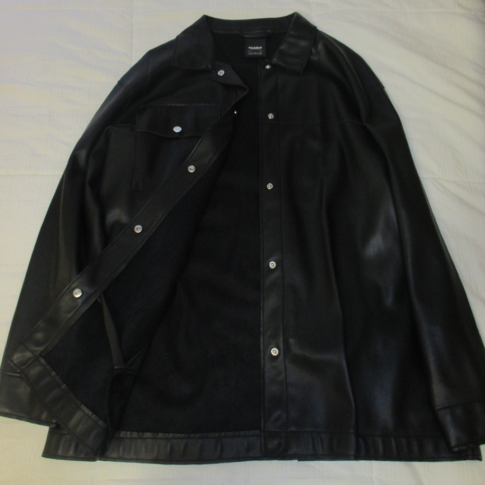 Pull&Bear Black Faux Leather Jacket
